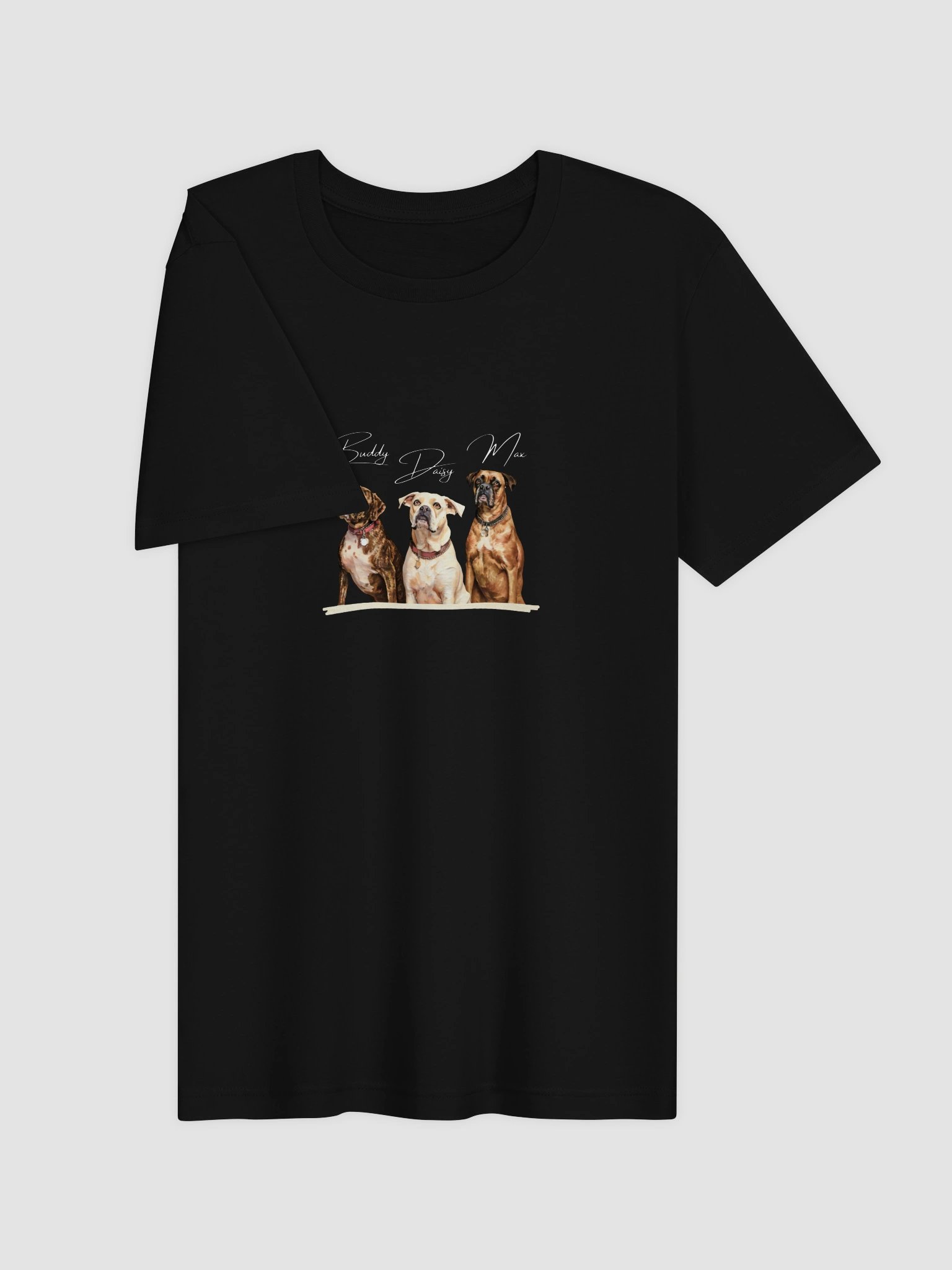 Custom Oil Painting Style Multi-Pet Portrait T-Shirt (Up to 4 Pets) product image (28)