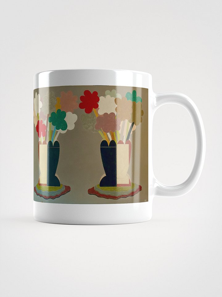 Two Flowers on White Glossy Mug product image (1)