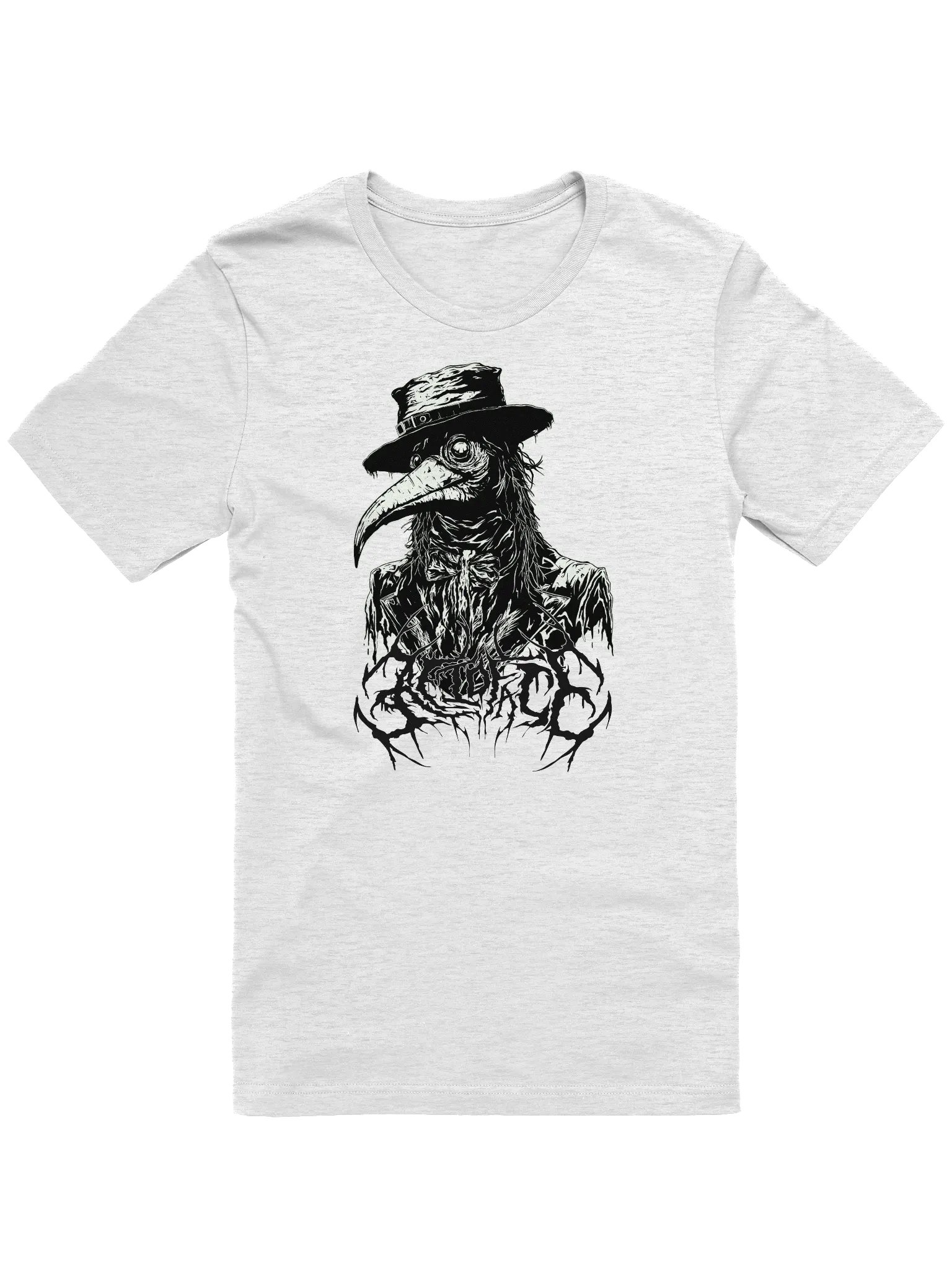 plague dr deathcore logo white tee product image (1)