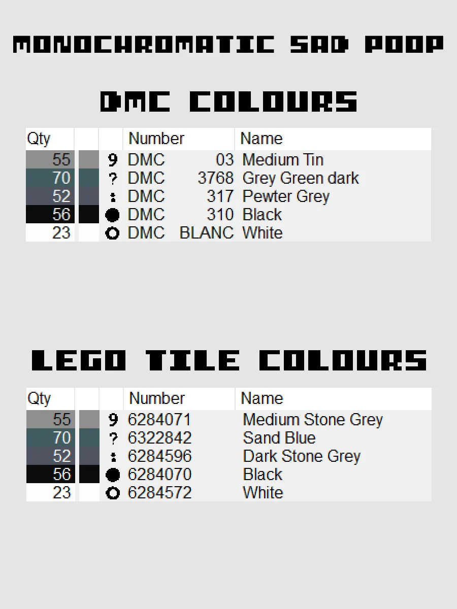 Monochromatic Sad Poop Pixel Art product image (4)