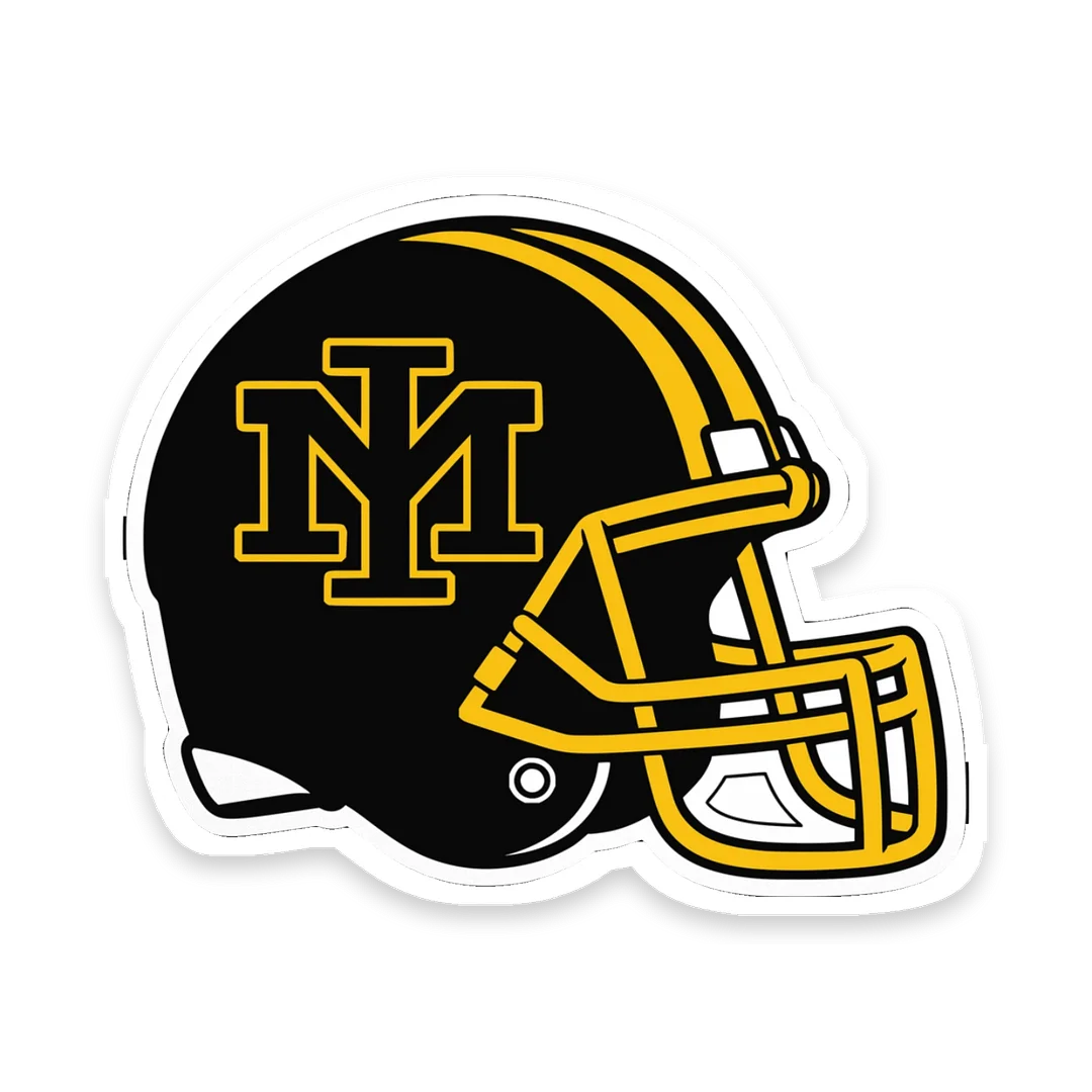 Mustangs Football Helmet — Kiss-Cut Sticker