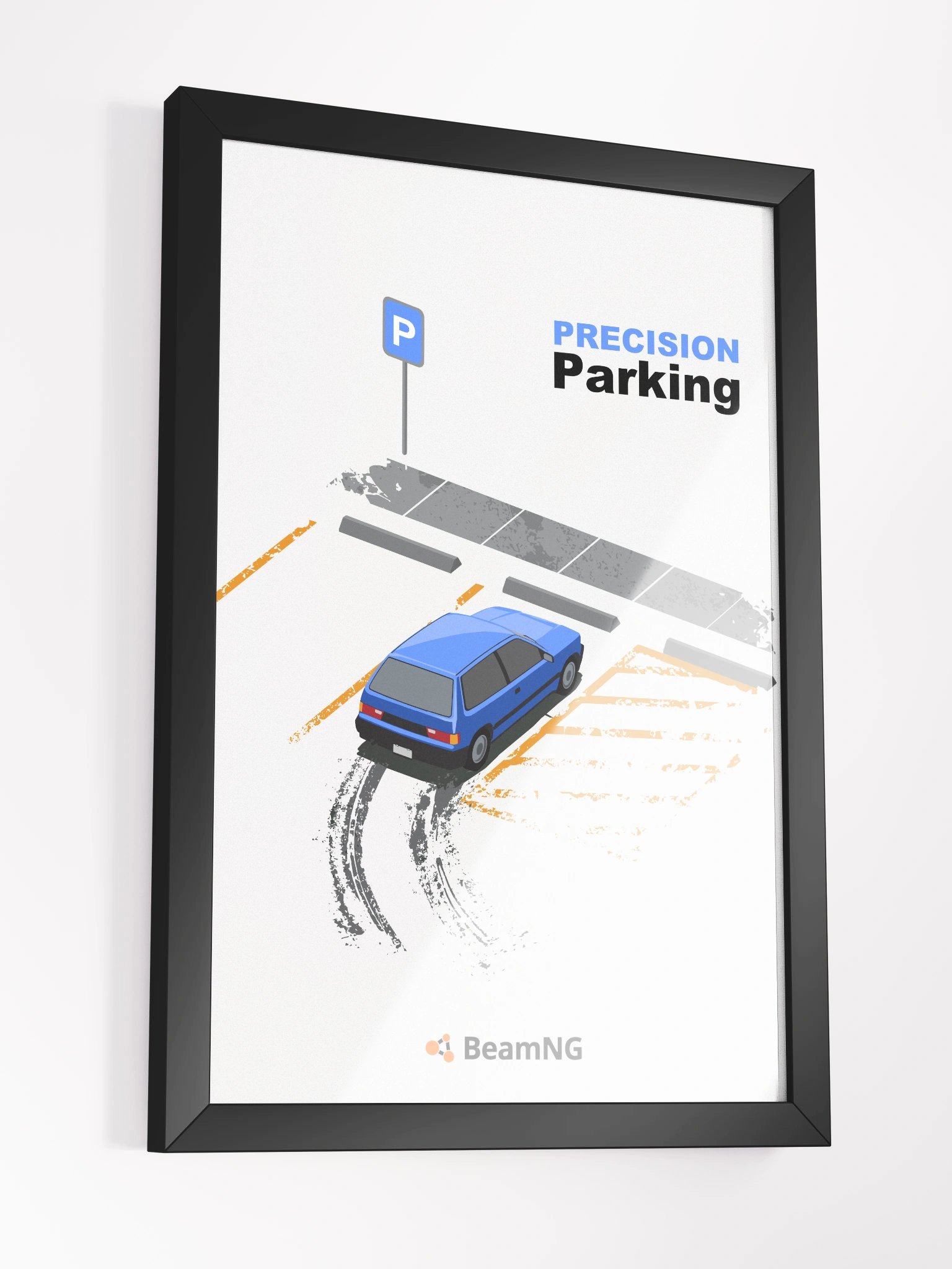 Framed Poster: Precision Parking Stylized product image (2)