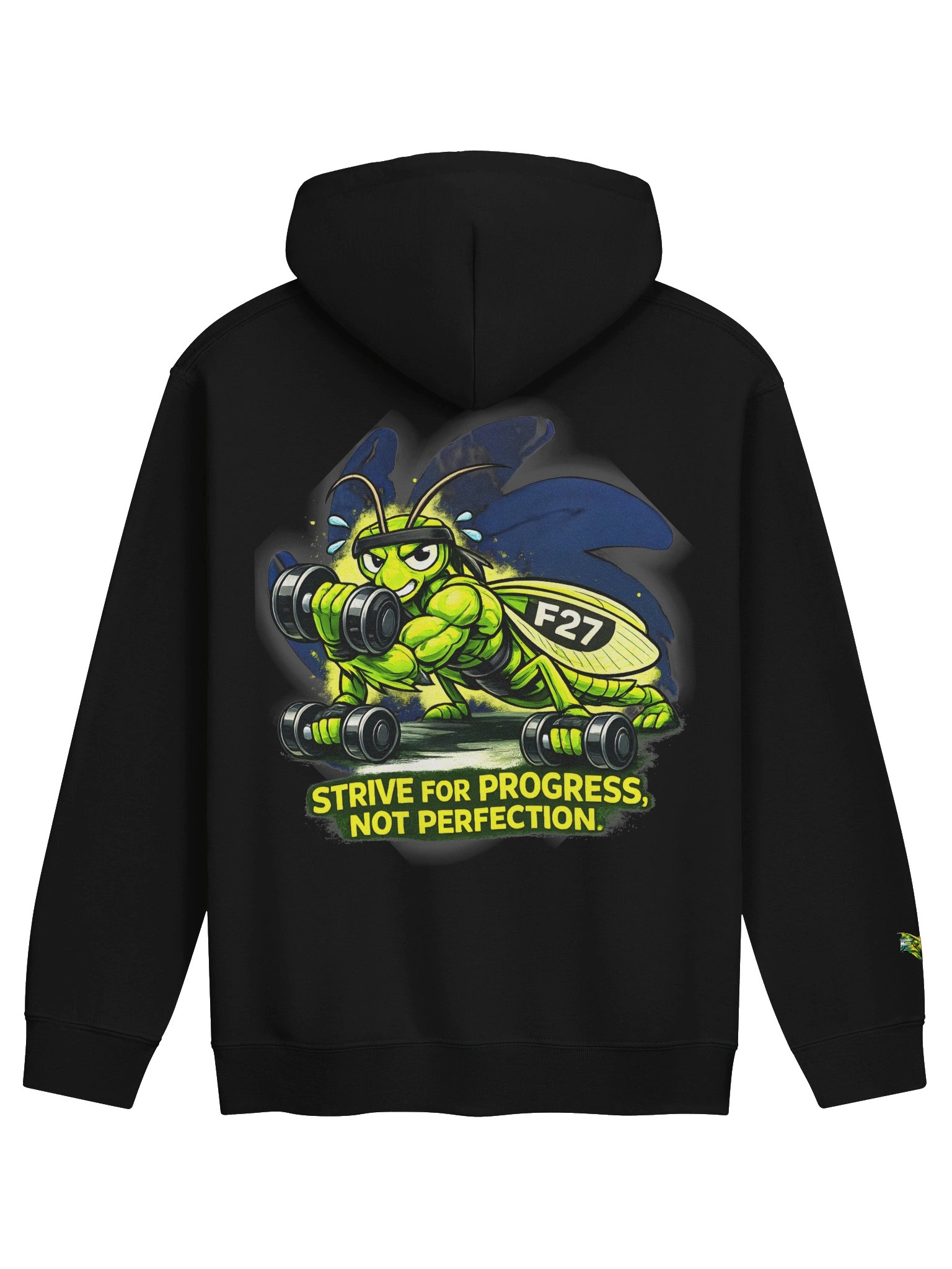 F27 Mantis Strength In Silence Unisex Hoodie | Motivational Gym Wear by FayzieBobs product image (1)