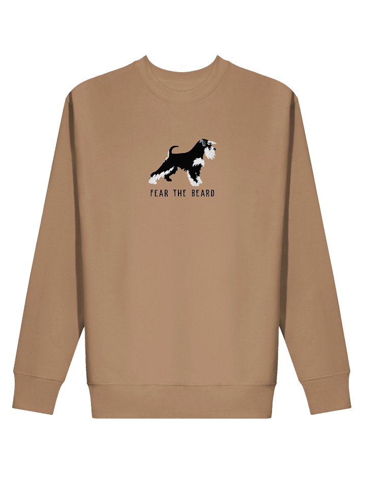 Fear the Beard Sweatshirt (Embroidered) of a Miniature Schnauzer(Black & Silver) product image (10)