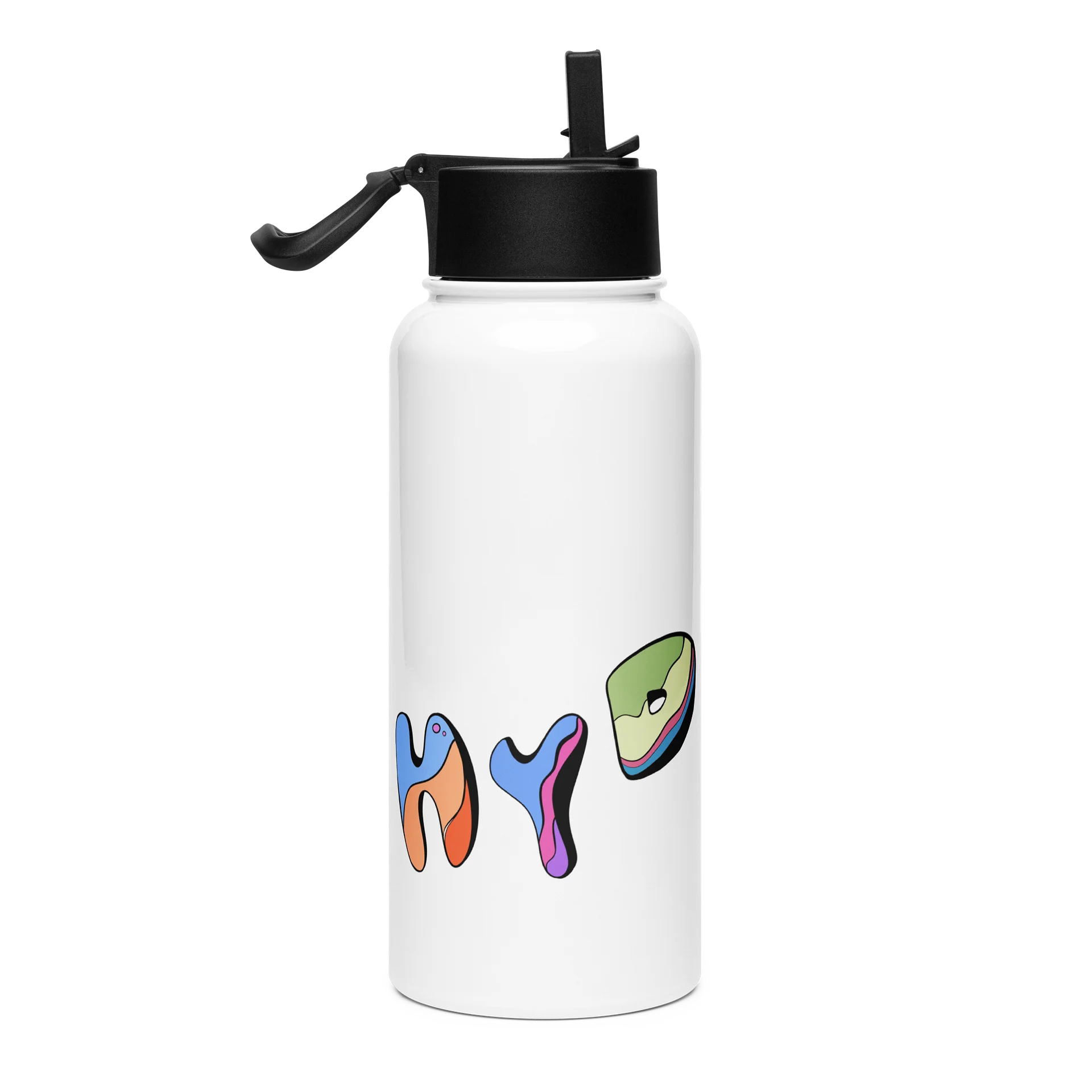 HYDRATE / Stainless Steel Water Bottle with a Straw Lid product image (1)