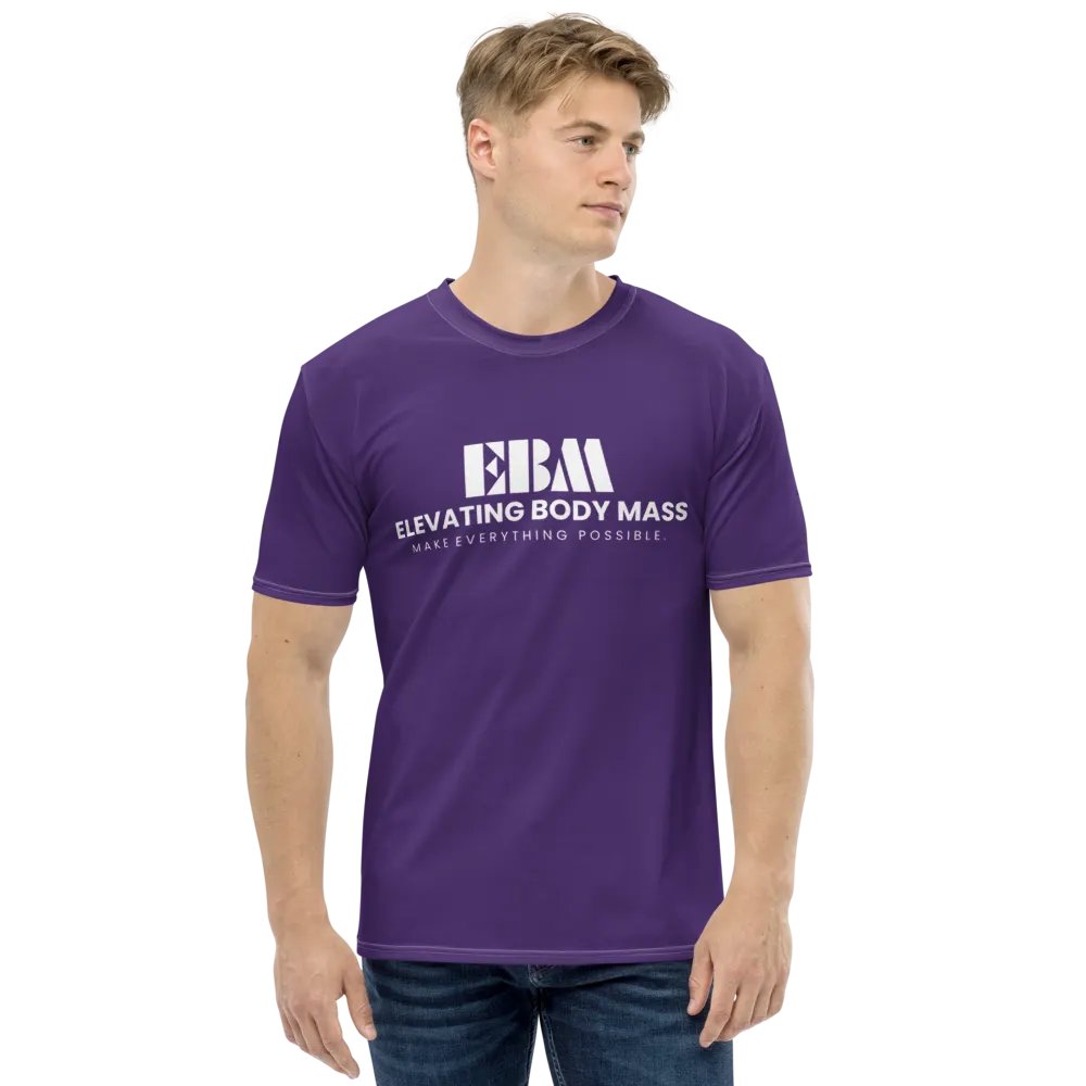 EBM Purple Crew Neck T-Shirt (White Logo) product image (1)