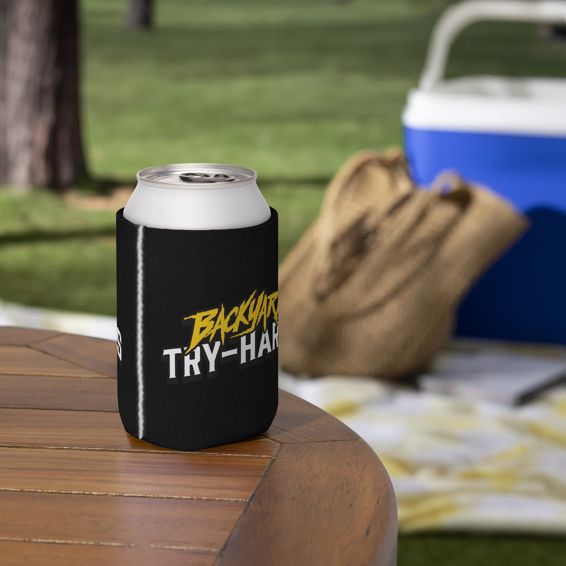 BACKYARD TRY-HARDS Logo Can Cooler product image (5)