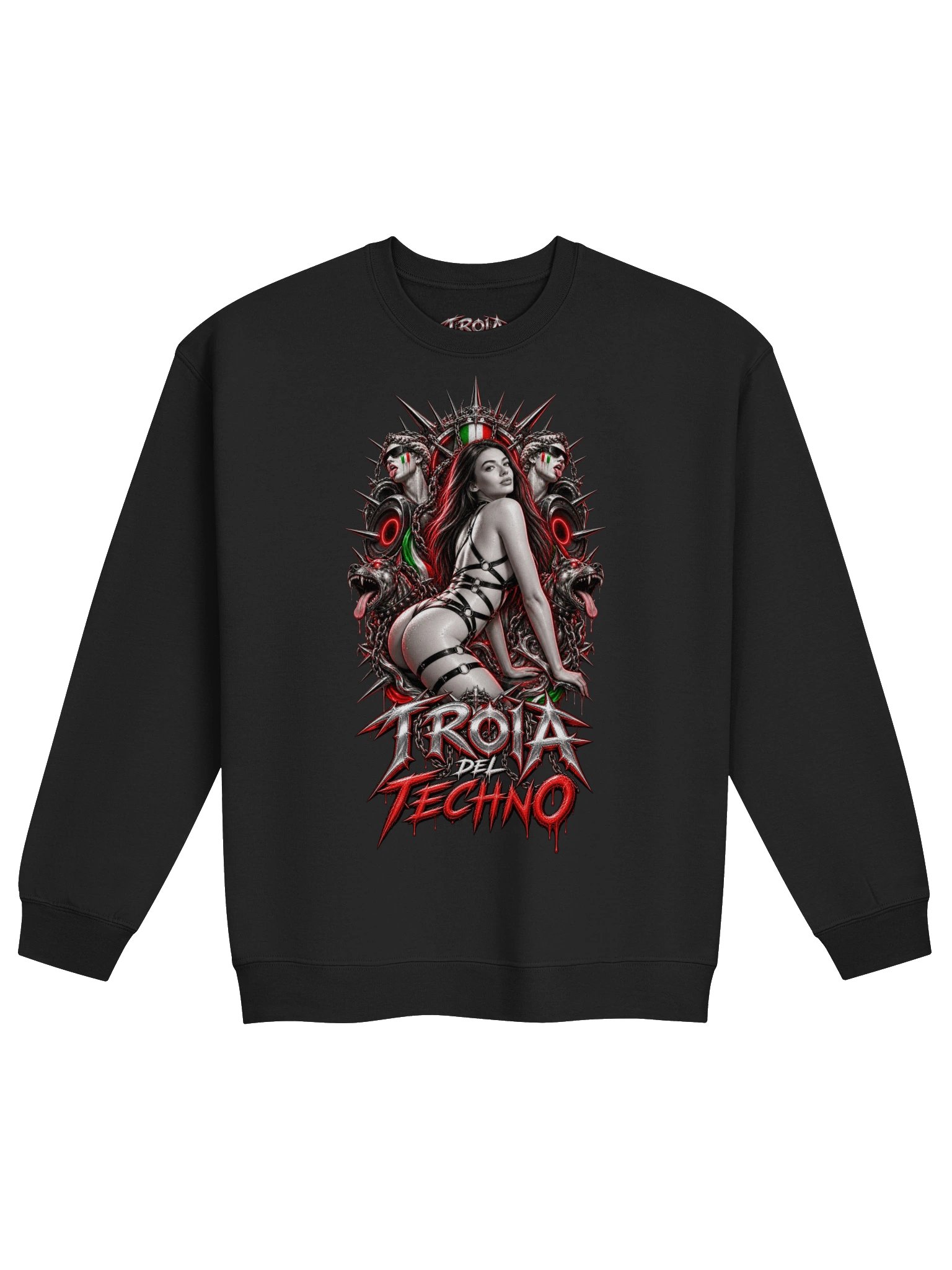 troiadeltechno crewneck product image (2)