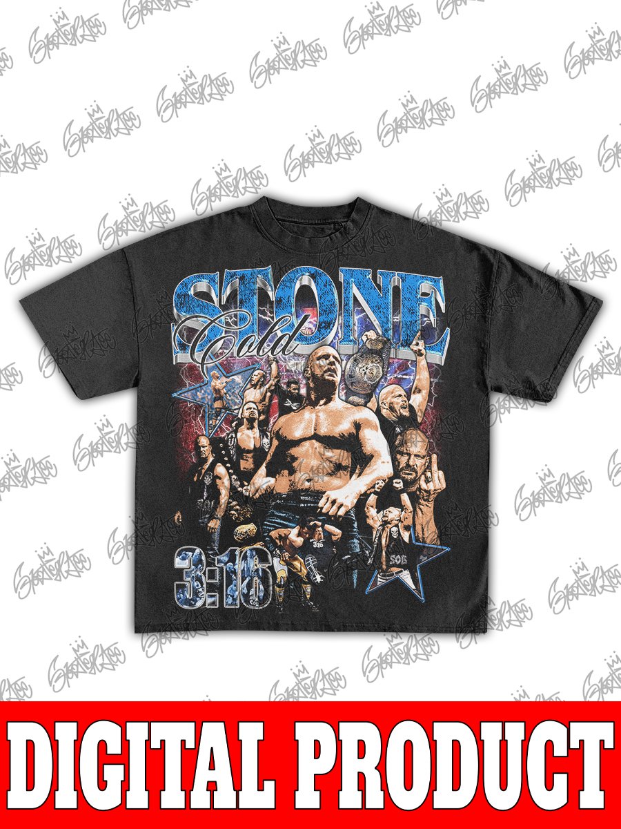 Stone Cold Steve Austin "Austin 3:16" WWE Hall of Fame Texas Rattlesnake Vintage Wrestling Bootleg Graphic product image (1)