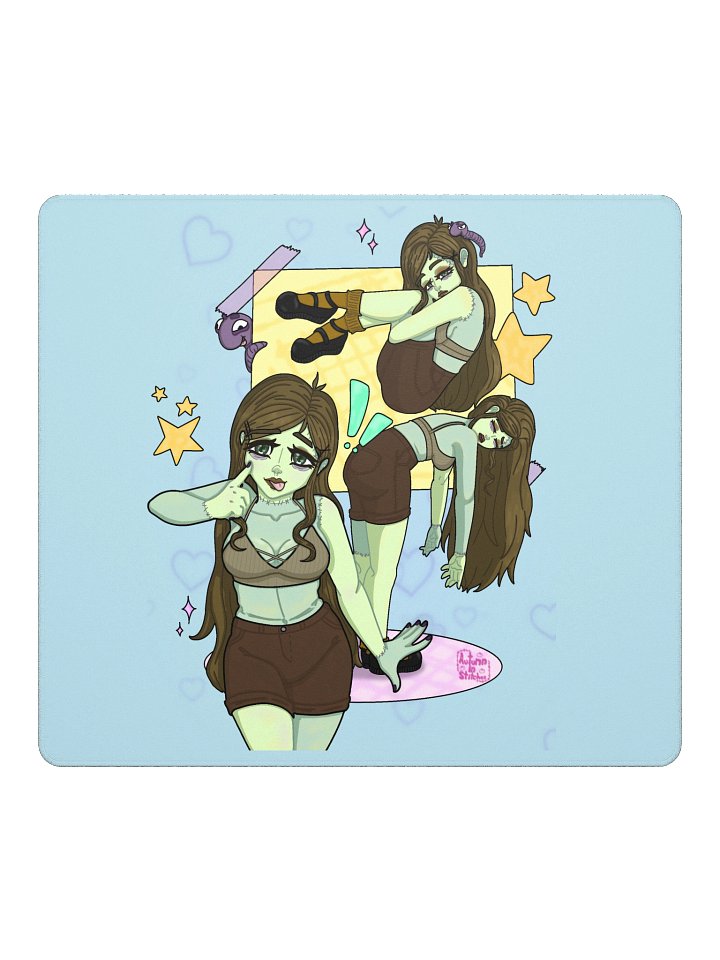 Autumninstitches poses design Gaming Mouse Pad by Allcolor product image (2)