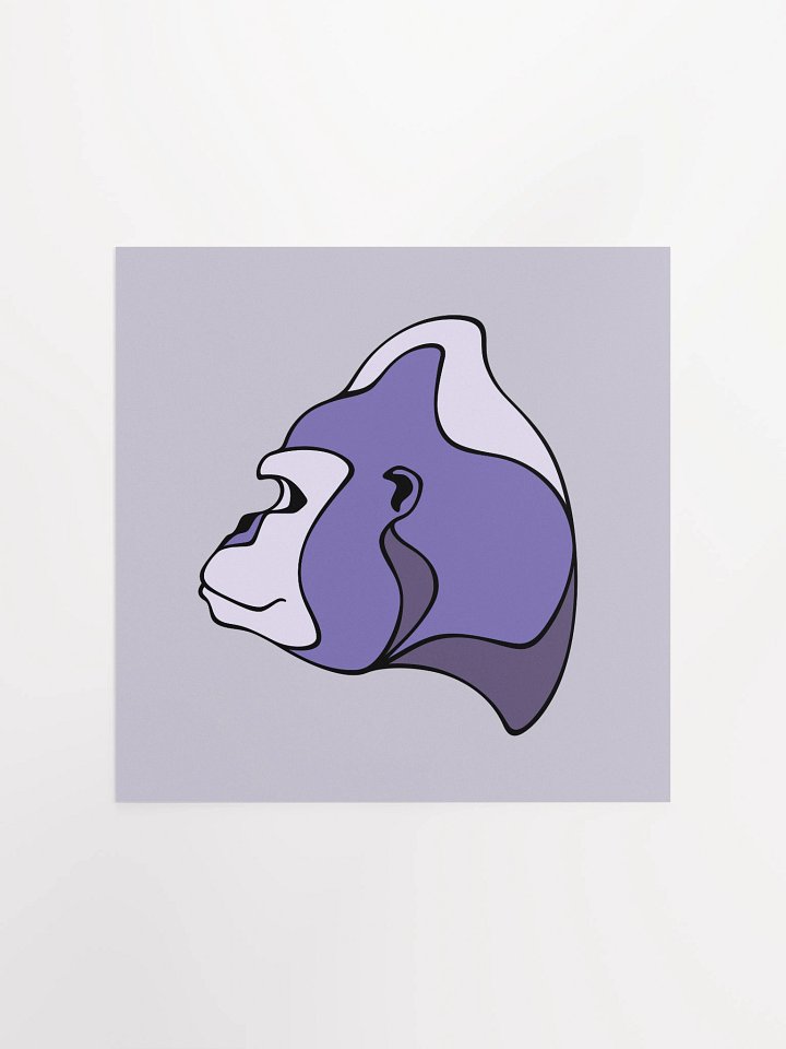 Majestic Gorilla - Square Matte Paper Poster product image (1)