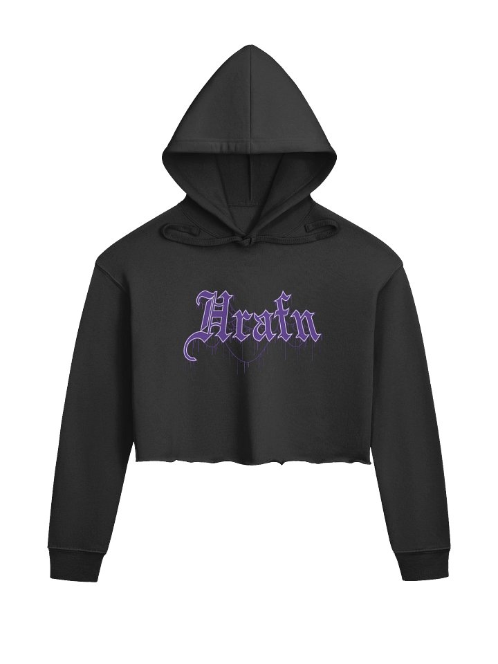 Hrafn Gothic Purple Logo Crop Hoodie product image (2)