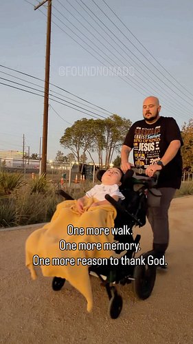 One more walk.
One more memory.
Thank you, Lord! 

#izaiahsjourney #Jesus #Godisgood #prayer #family