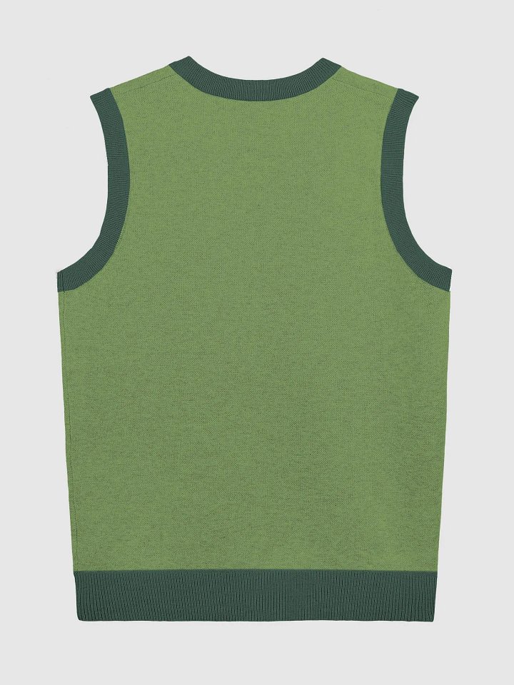 PLEASE DON'T MAKE ME TALK (duotone green) knitwear vest product image (9)