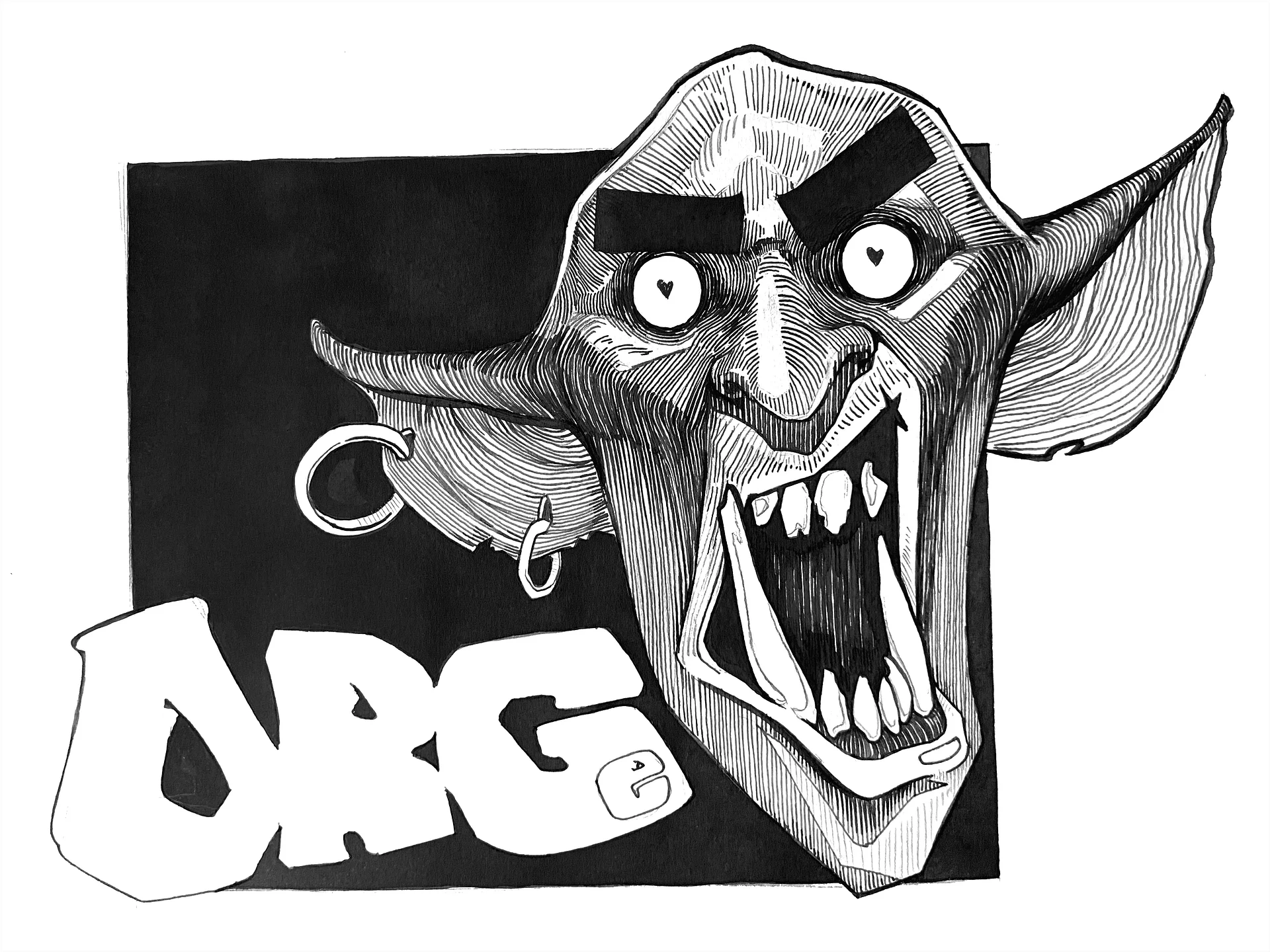 Inktober art. “ Ogre” (free shipping) product image (2)