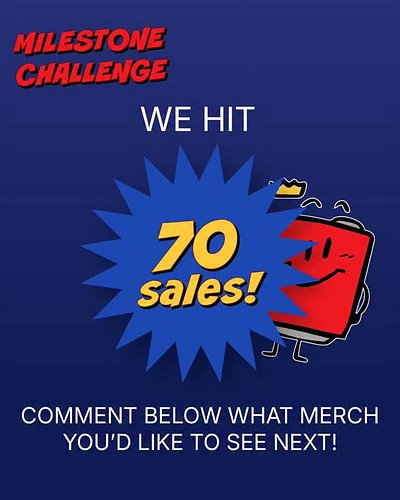 WE HIT 70 SALES! Comment below what merch you'd like to see next? (Merch Link in Bio)
