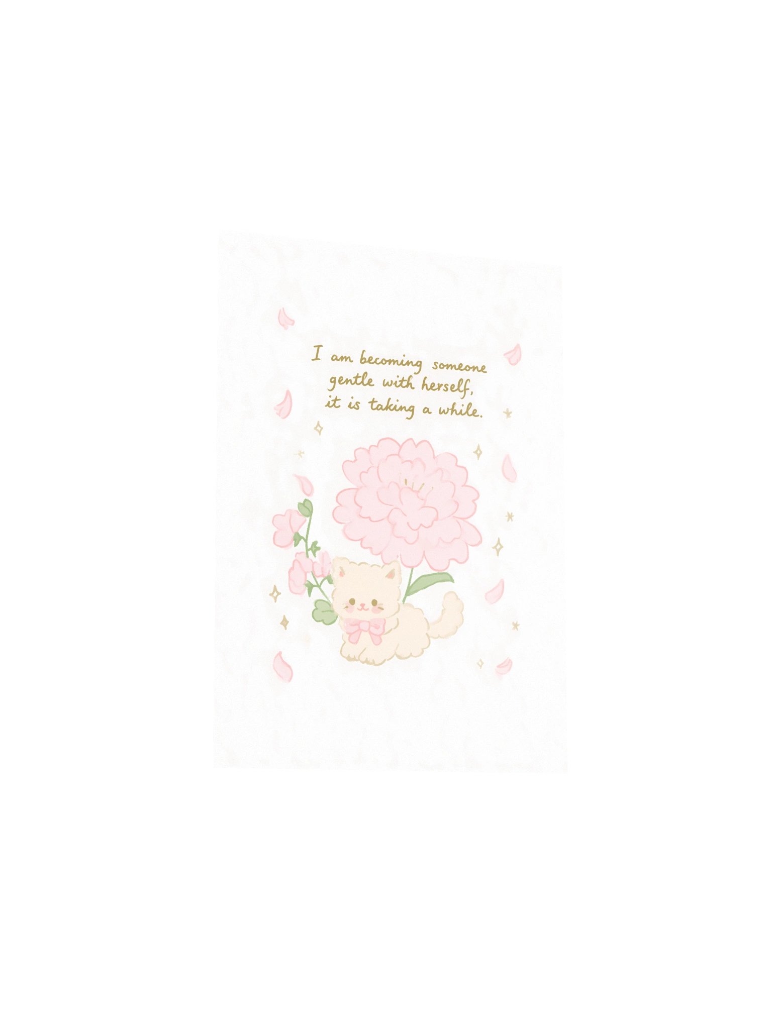 Gentle with Herself Cat Quote Poster product image (23)