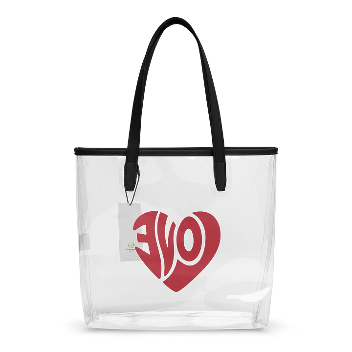 Retro Red Love Heart Clear Tote Bag product image (2)