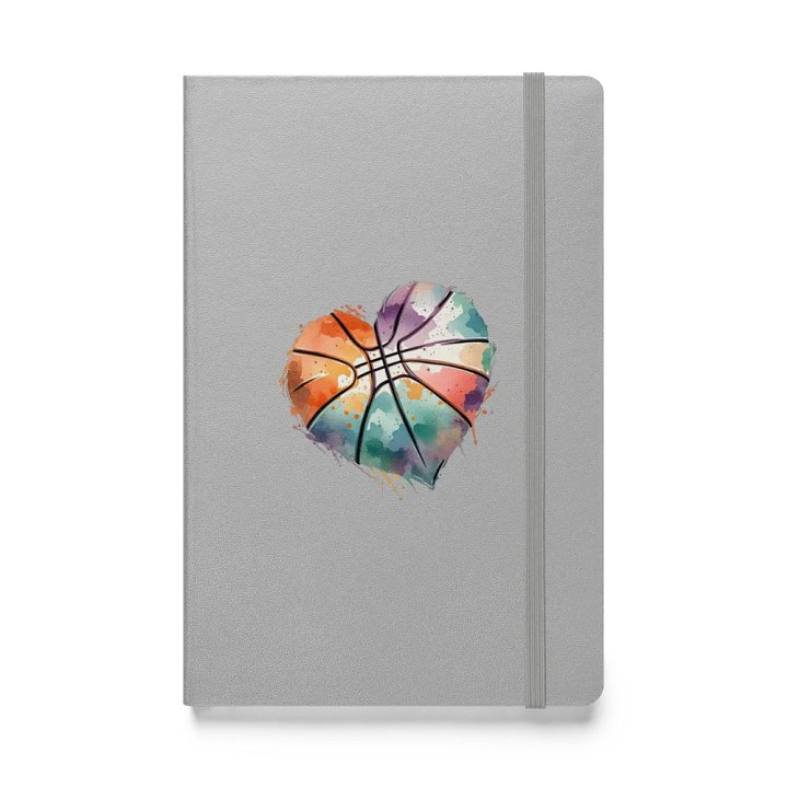 Heart Pastel Basketball Heartfelt Hoops Hardcover Notebook product image (1)