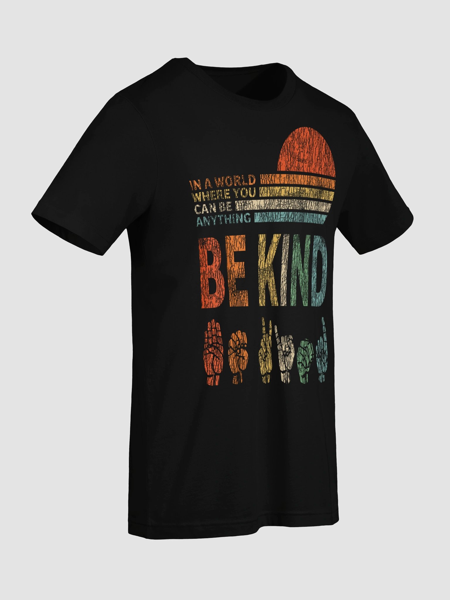 Be Kind Sign Language T Shirts for Women Men Vintage Inspirational Kindness Tees product image (70)