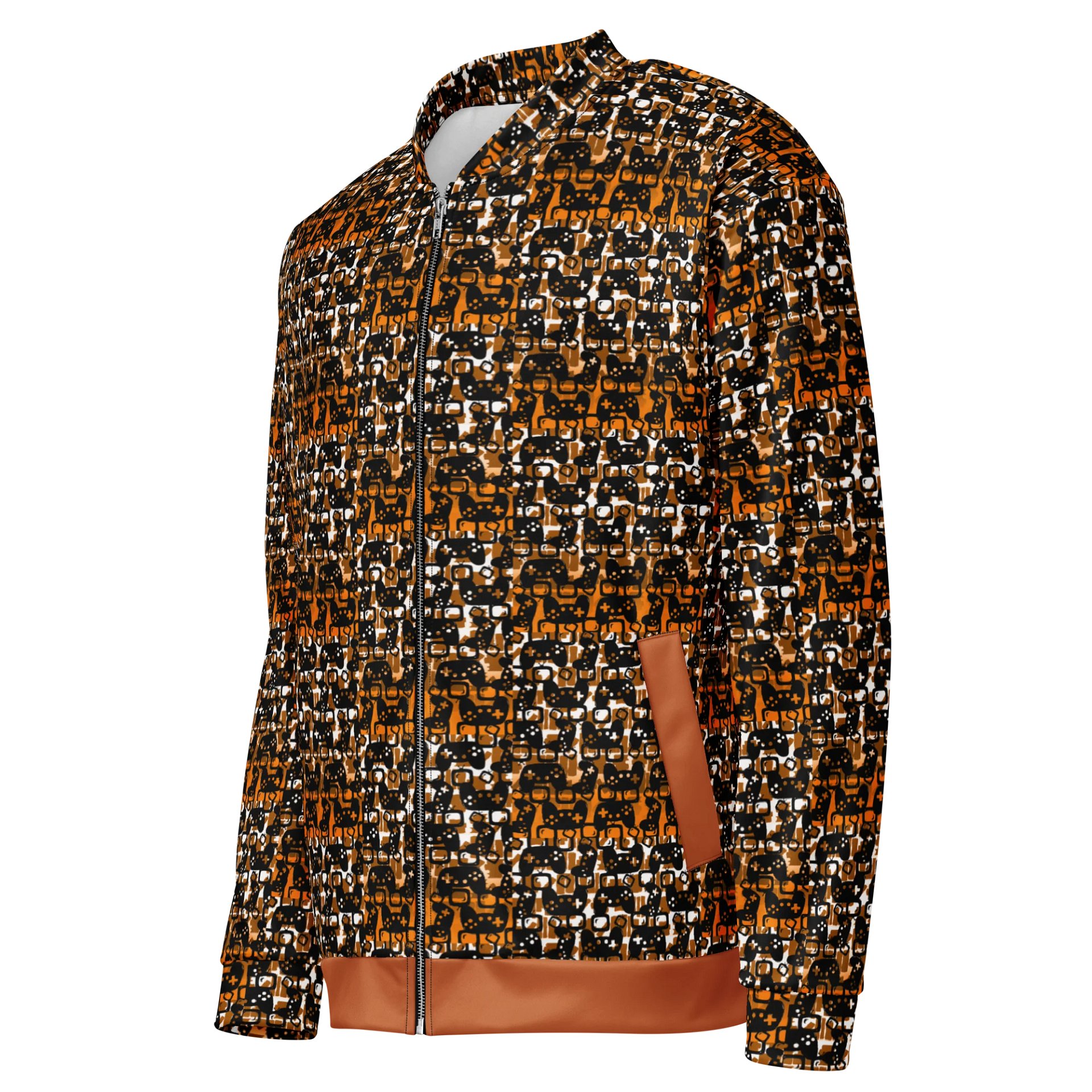 Story Lover Unisex Bomber Jacket (Orange and Black) product image (1)