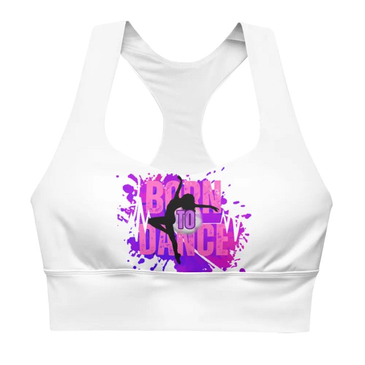 Energize Born to Dance Her Silhouette Padded Workout Sports Bra product image (1)