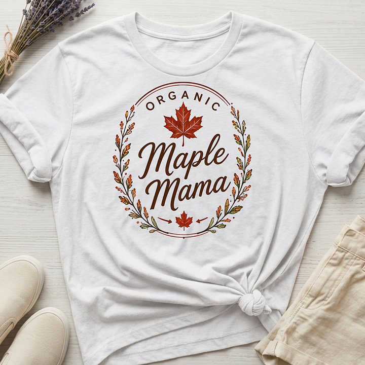 Canada Day: "Maple Mama" Organic T-Shirt product image (1)