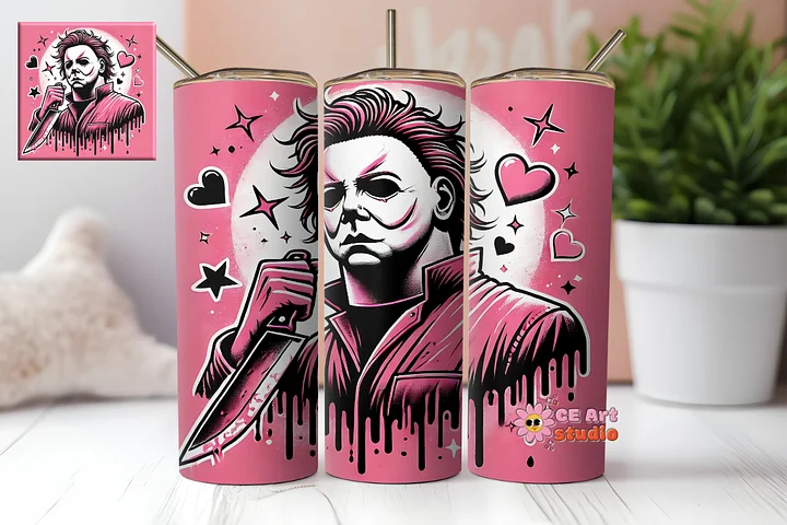 Horror Valentine's Day Tumbler Wrap PNG product image (1)