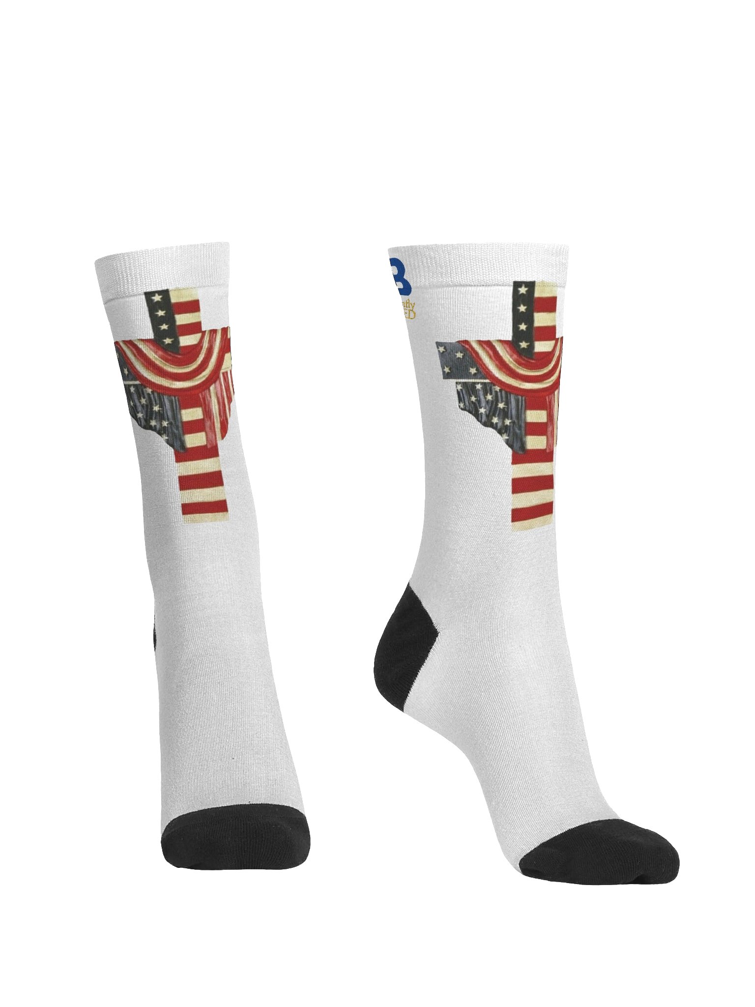 Patriotic Cross Sustainable Crew Socks product image (2)