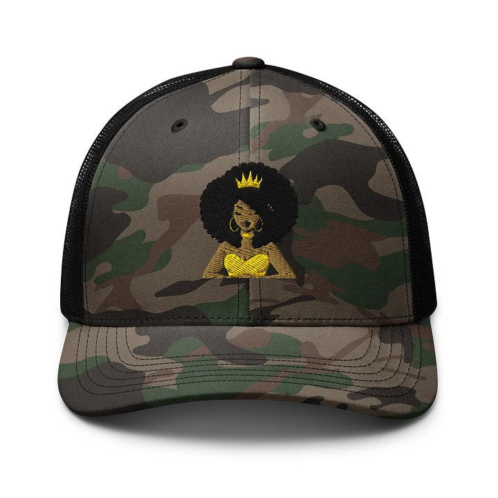 Crowned Afro Camouflage Trucker (Otto Cap) product image (1)