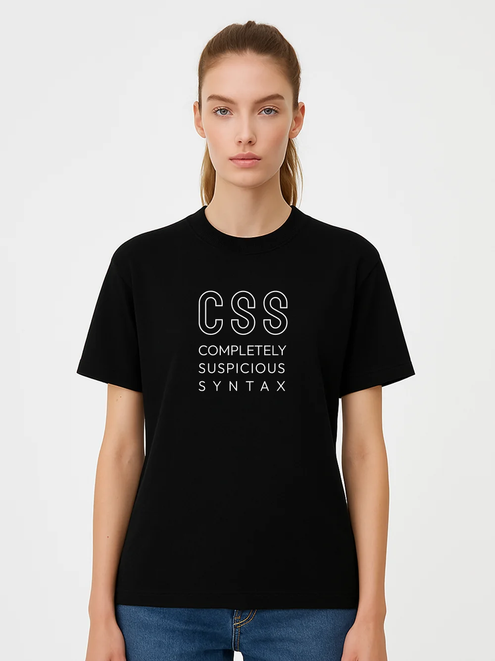 CSS: completely suspicious syntax t-shirt product image (111)