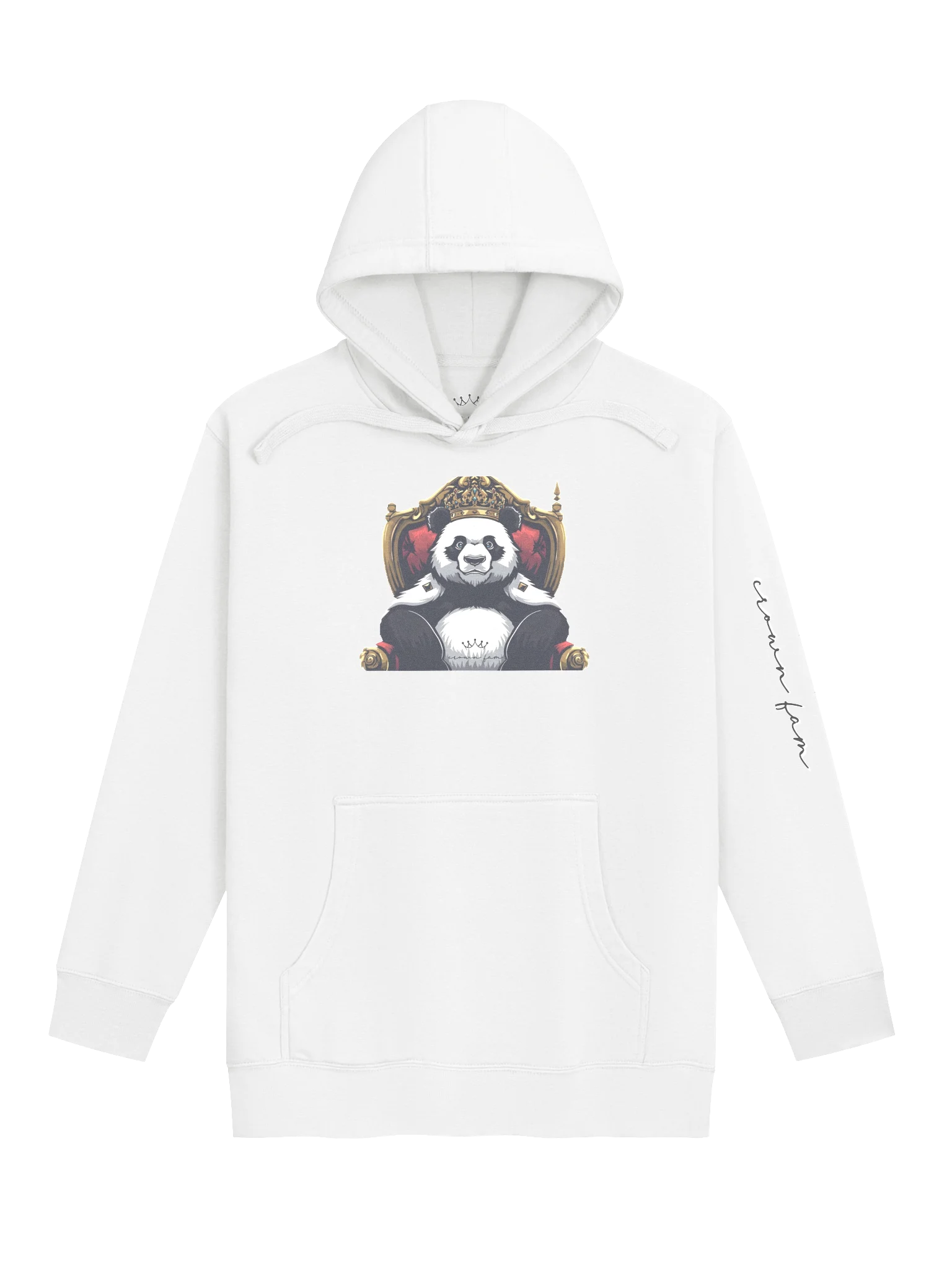 Crowned Royal Panda Unisex Hoodie(B/W Logo) product image (7)