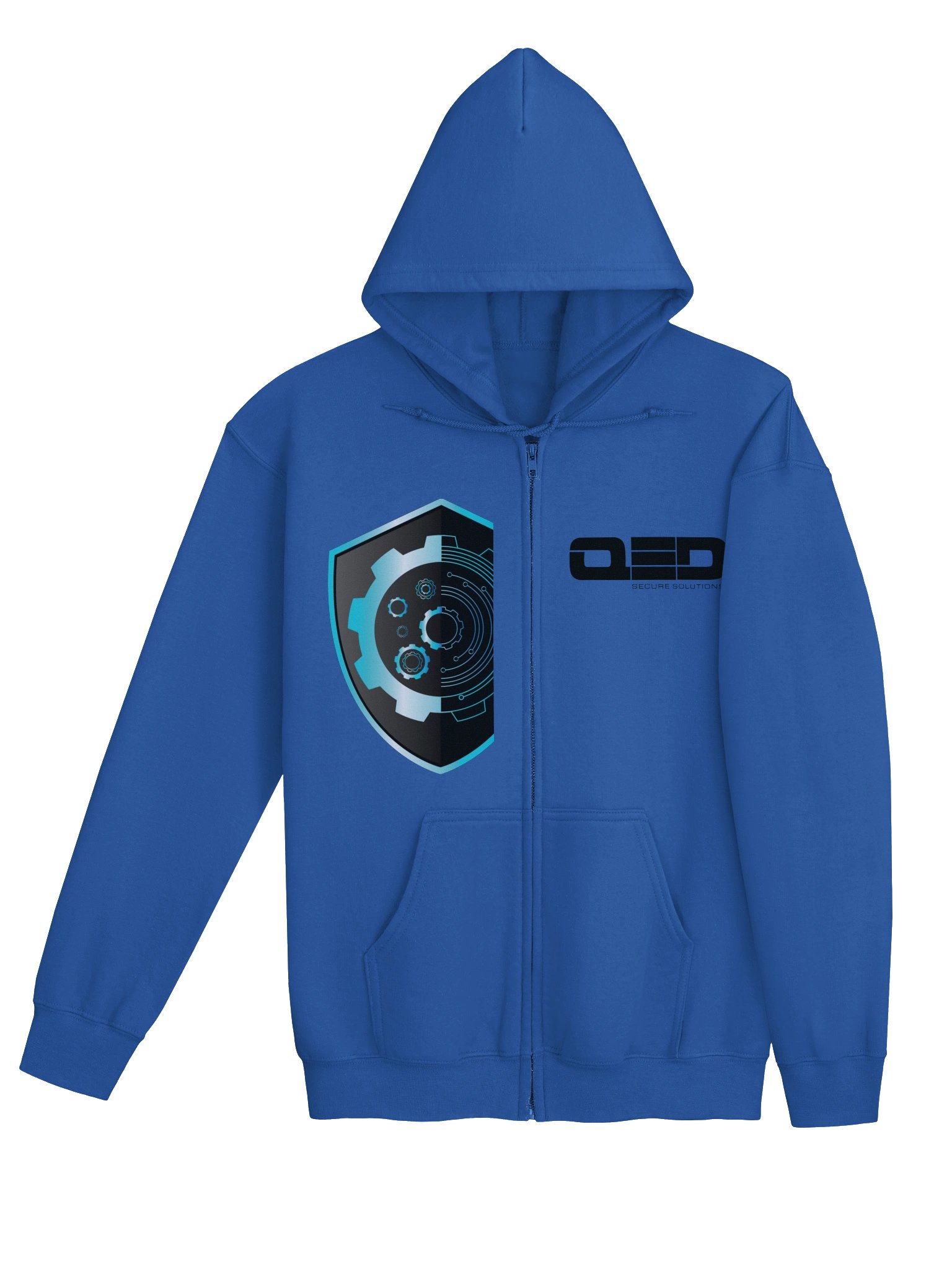 QED Blue Logo Shield Zip Hoodie product image (4)
