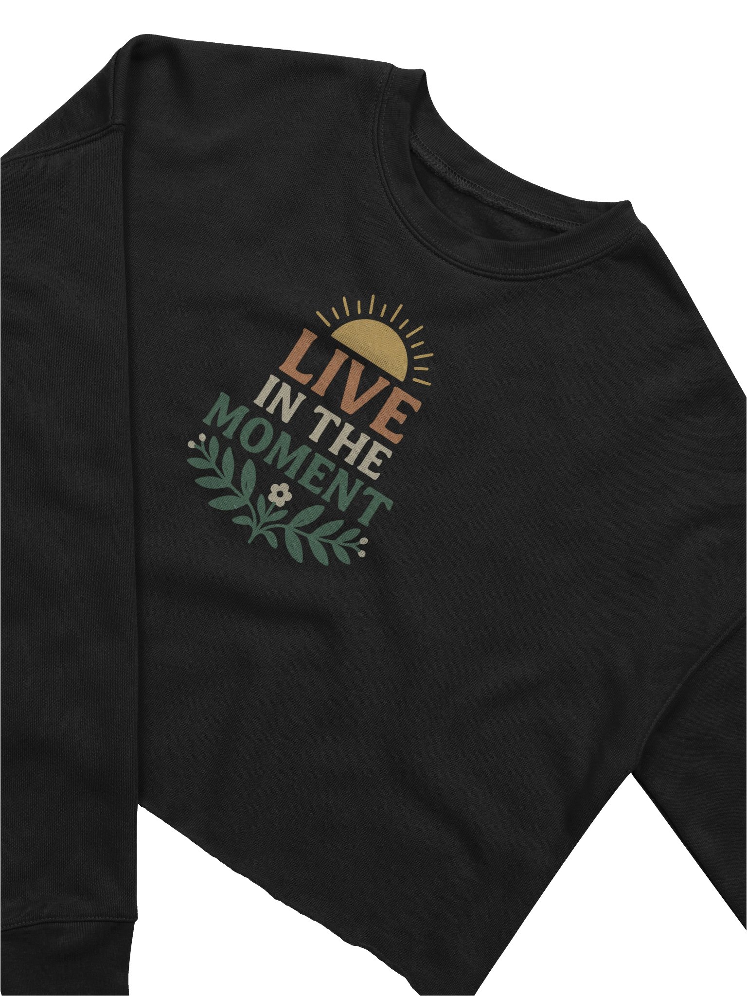 "Live in the Moment" Crop Top Sweatshirt product image (3)