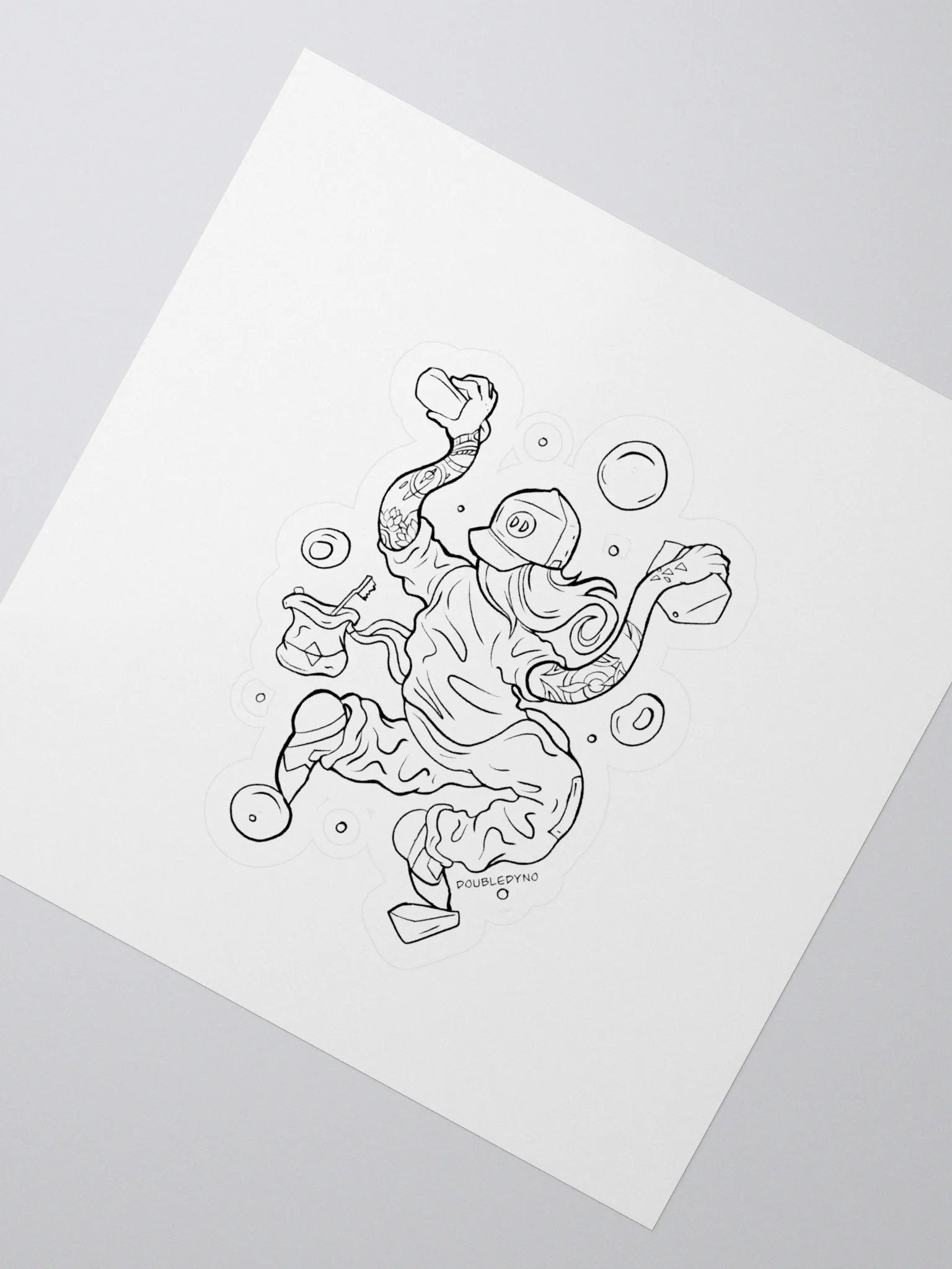 Flexible climber sticker product image (2)