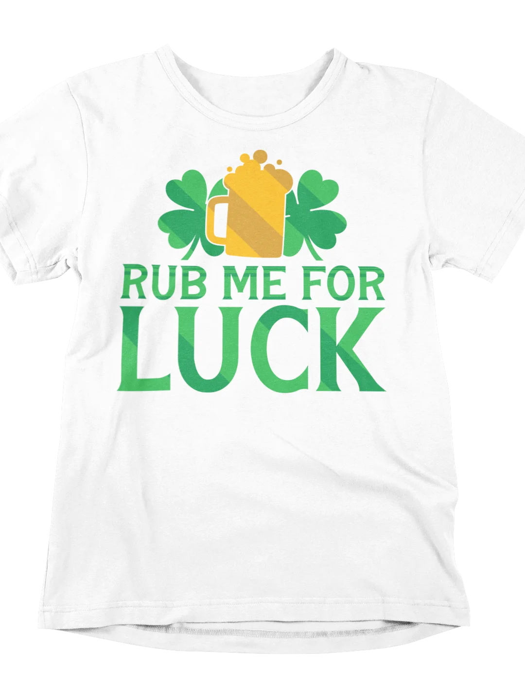 Rub Me For Luck Tee: Double the Clovers, Double the Fun! product image (1)
