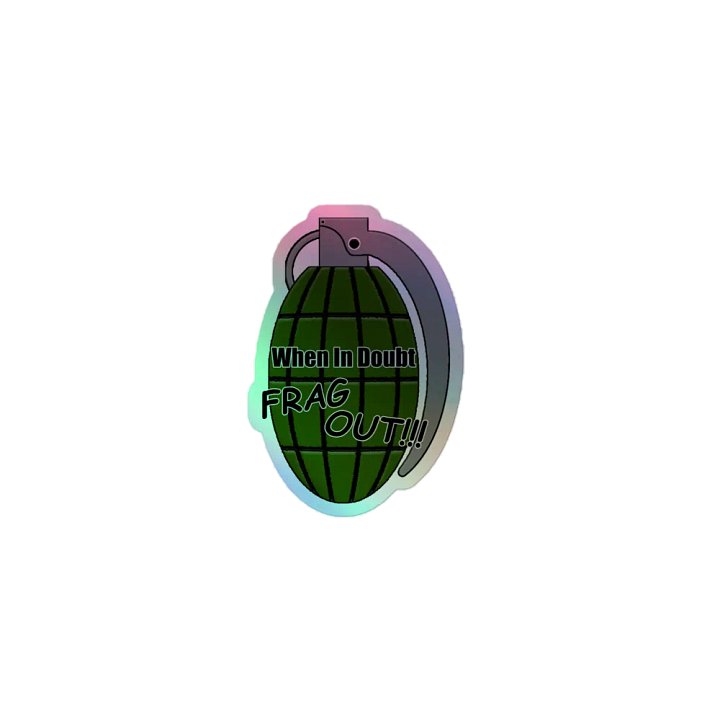 Frag Out Holographic Sticker product image (1)