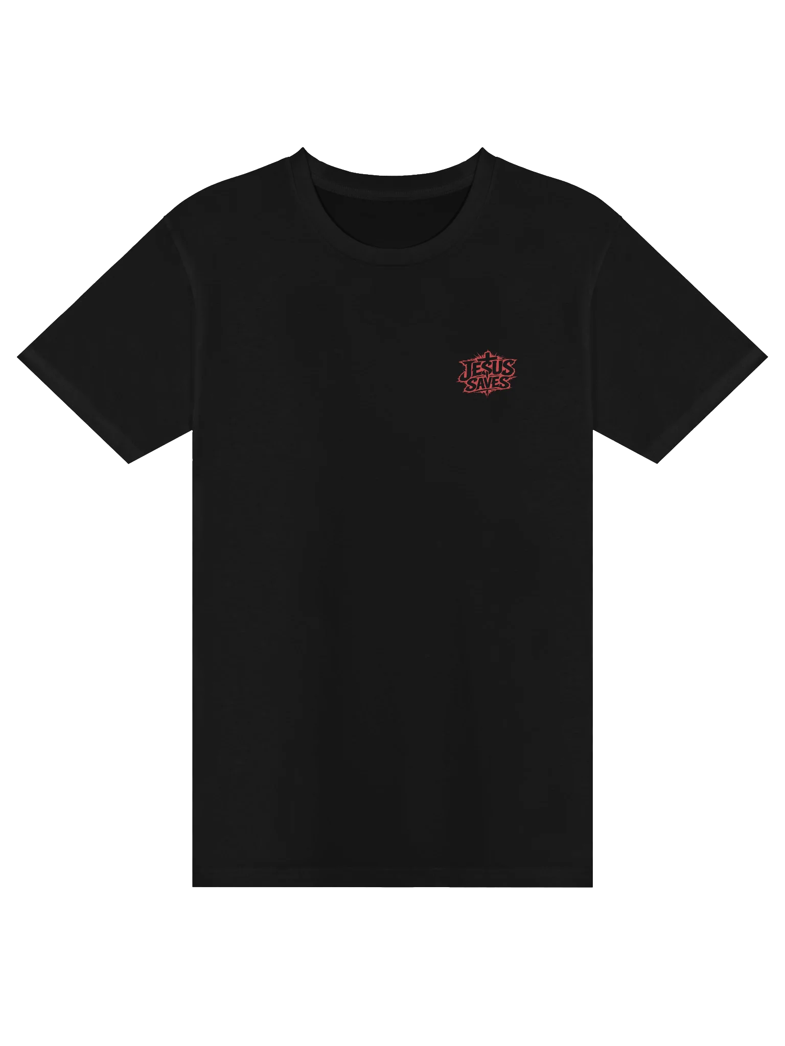 Jesus Saves T-shirt (red text - back) product image (2)