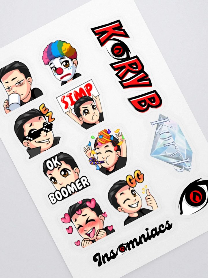 KoryB Emote Sticker Sheet product image (1)