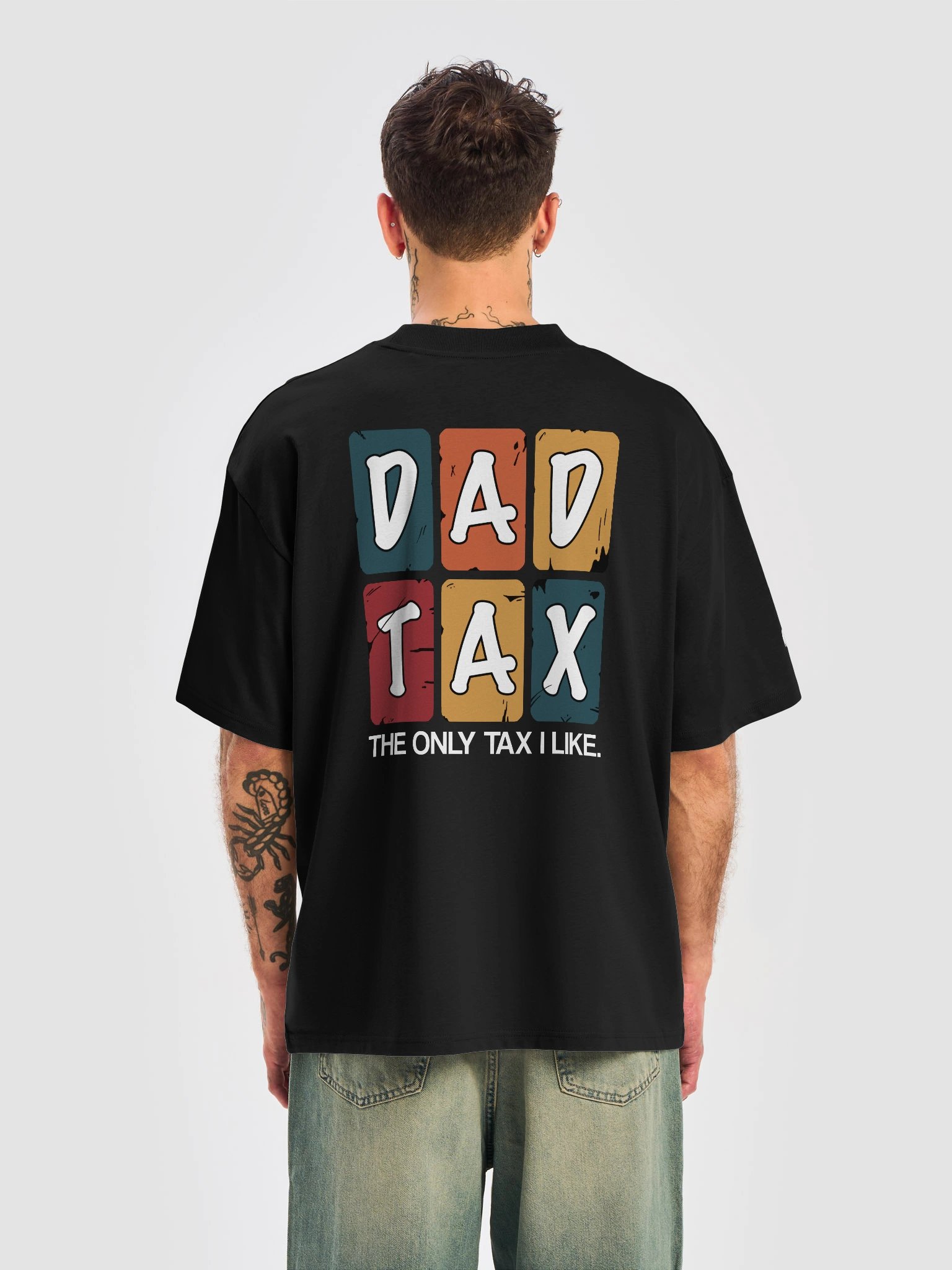 Dad Tax Skeleton Oversized Tee product image (3)