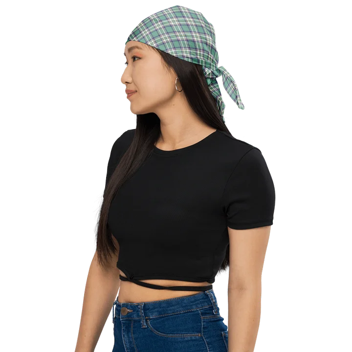 Light Green, Purple, and Yellow Plaid Bandana product image (1)