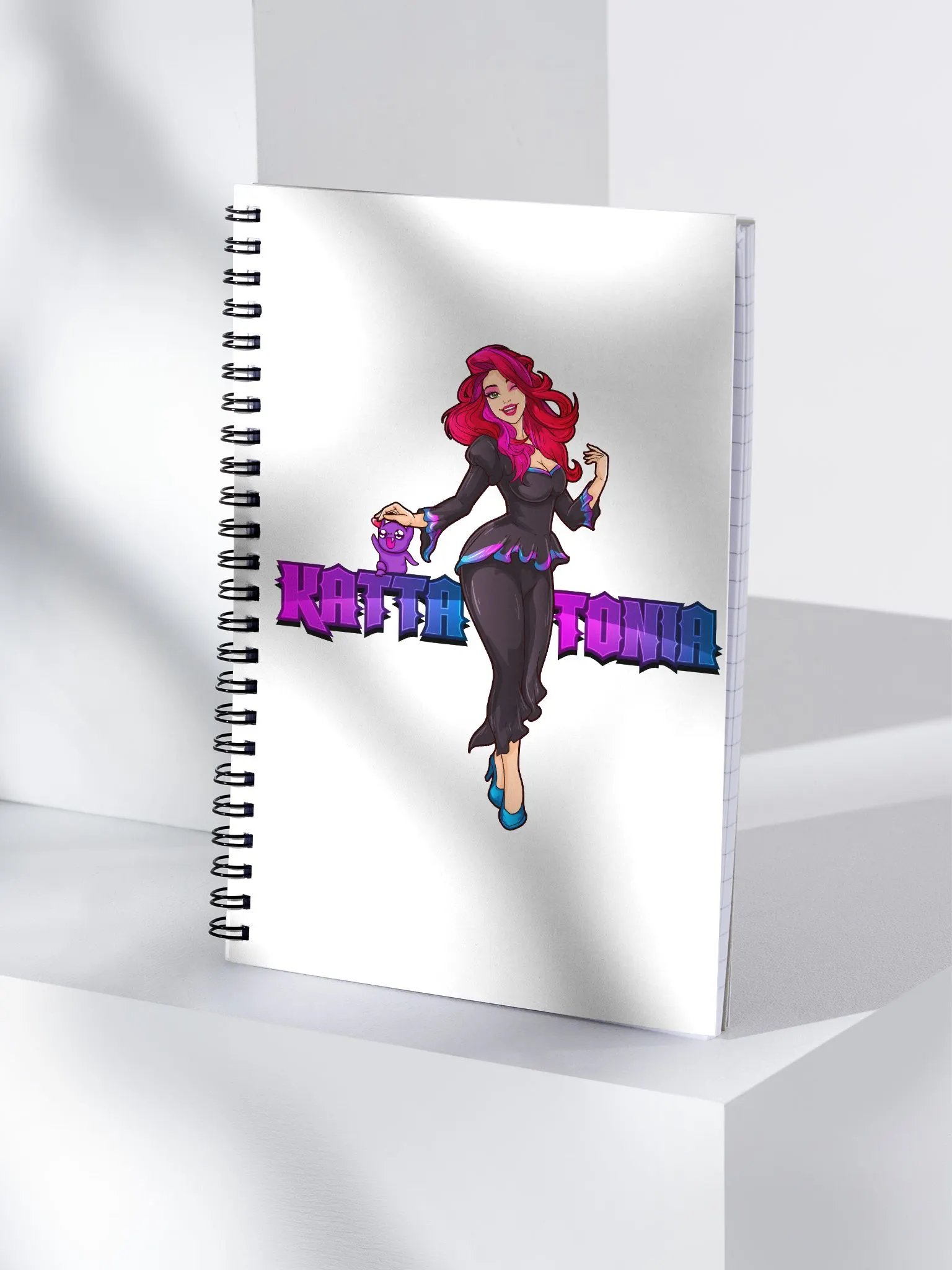 Kattatonia and Jeffrey Spiral Notebook product image (4)
