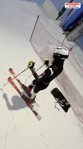 Our Hamda Suwaidi 🇦🇪 - slalom training in Ski Dubai (Mall of Emirates) #weareskiing #sheskis @atomicski