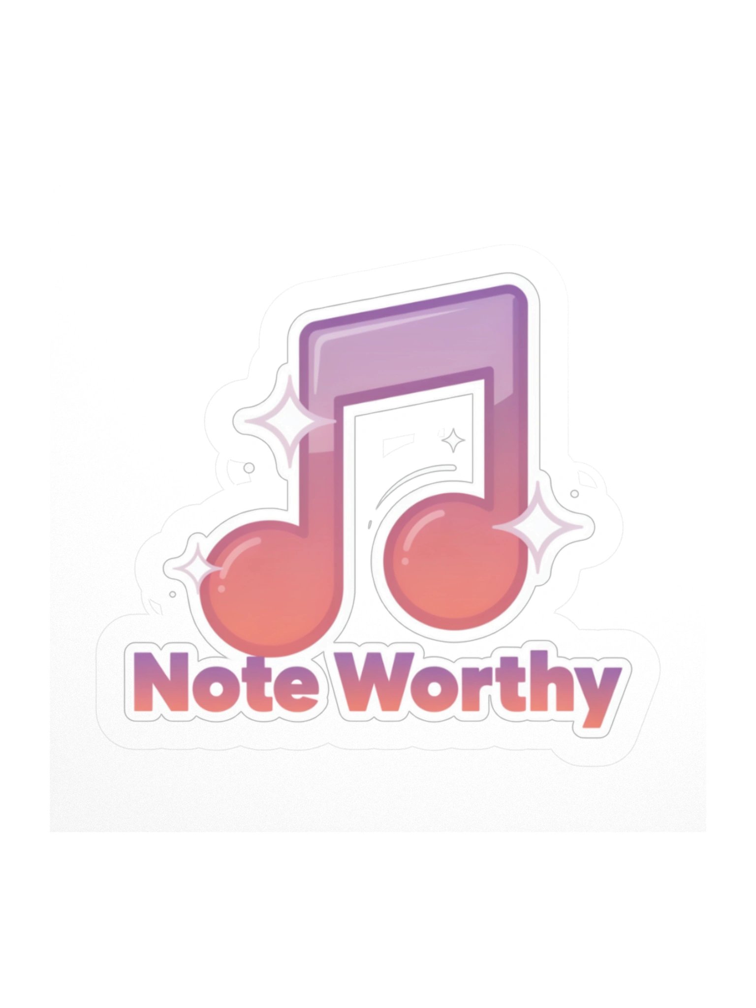 Note Worthy Music Note Kiss Cut Sticker product image (1)