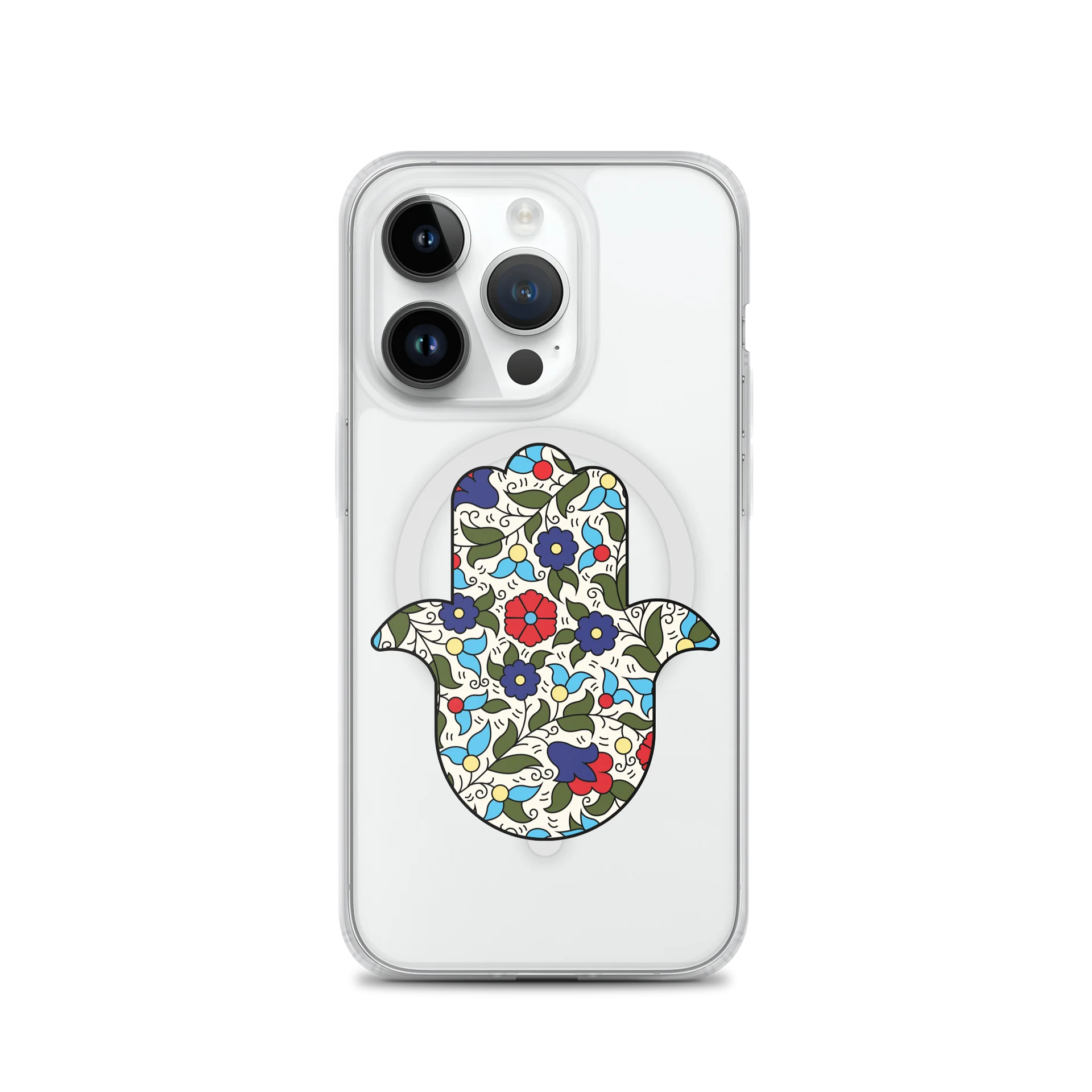 Hamsa Hand Khalili Floral Clear iPhone Case product image (3)