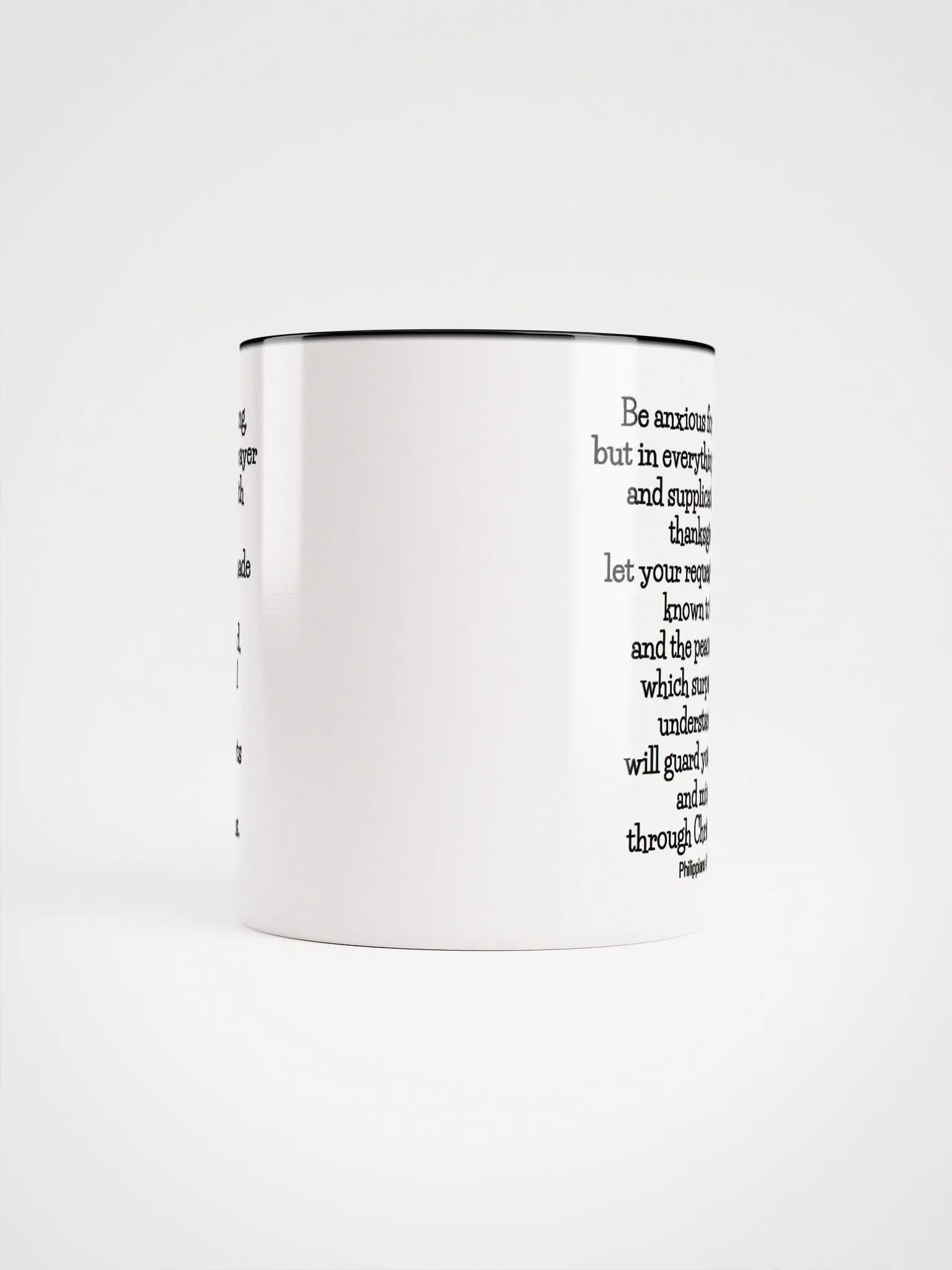 Be Anxious For Nothing But In Everything By Prayer Philippians 4:6-7 Two-Tone Mug 11/15oz product image (5)