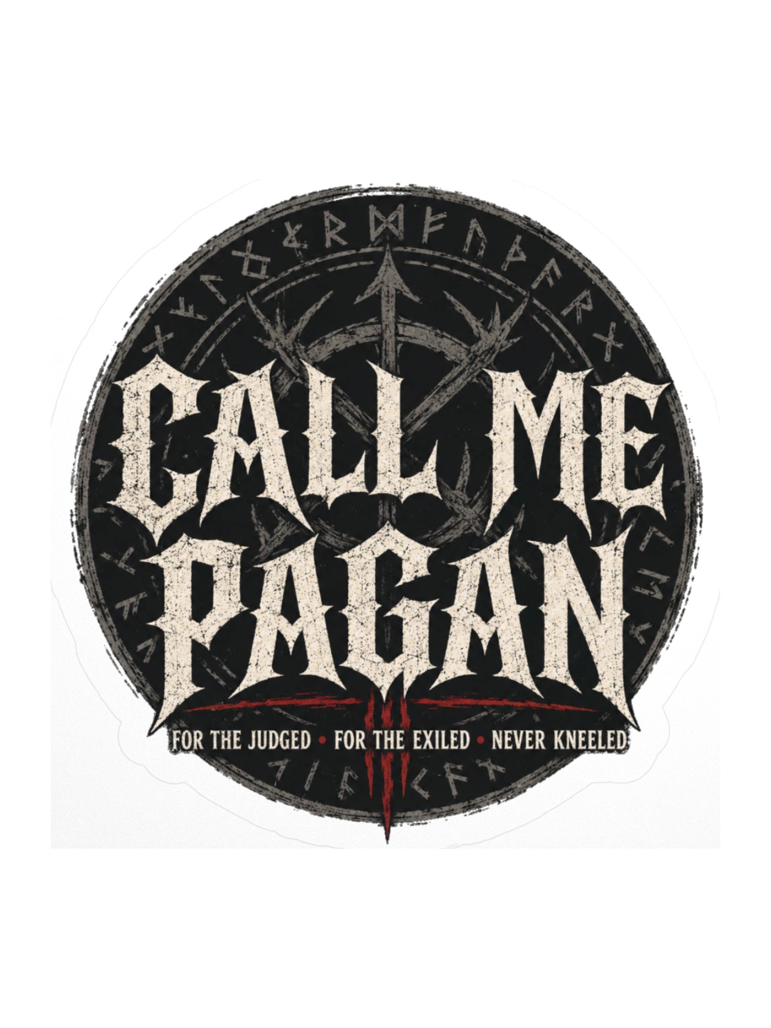 Call Me Pagan vinyl sticker by Einherjar