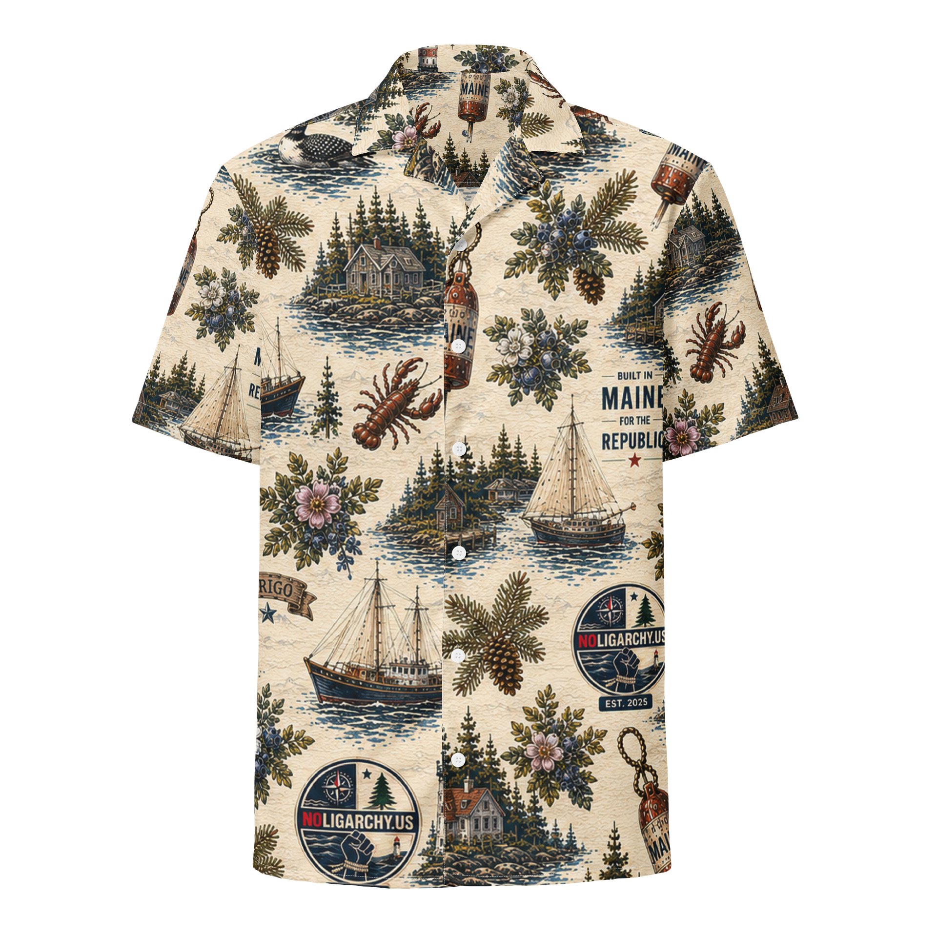 Maine Hawaiian Style Shirt product image (1)