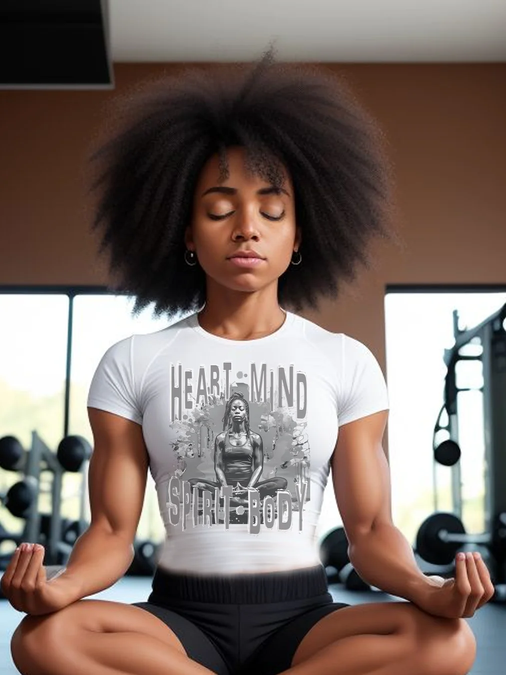 Takes Heart Mind Spirit Body Fitness Meditation Trainer T-Shirt product image (1)