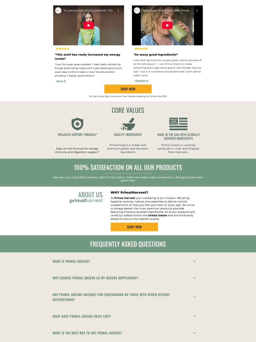 Primal Harvest - Replo Landing Page Template product image (5)